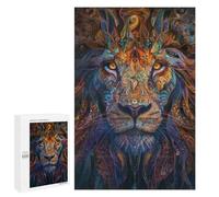 Puzzles pour Adolescents 1000 PCS Mystical Abstract Lion Puzzles pour Adolescents, Jouets À Faire Soi-même, Activités Amusantes À La Maison pour Passer Le Temps, 1000 PCS