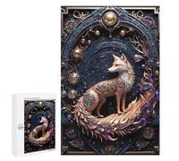 Puzzles pour Adolescents 1000 PCS Mythical Red Fox Art Deco Casse-tête pour Adultes, Jeu De Réflexion Difficile, Original, Cadeau d'anniversaire 1000 PCS