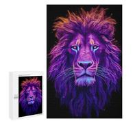 Puzzles pour Adolescents 1000 PCS Neon Head Lion Puzzles pour Adolescents Jeux Relaxants Assemblage De Motifs Cadeaux Uniques d'anniversaire Et De Noël 1000 PCS