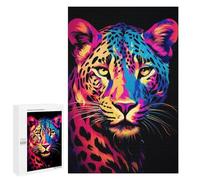Puzzles pour Adolescents 1000 PCS Neon Jaguar Puzzles pour Adultes Jeux Relaxants pour S'amuser en Famille Cadeaux De Noël Et d'anniversaire 1000 PCS