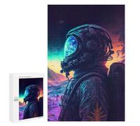 Puzzles pour Adolescents 1000 PCS Neon Landscape Astronaut Puzzles pour Adolescents, Jouets À Faire Soi-même, Activités Amusantes À La Maison pour Passer Le Temps, 1000 PCS