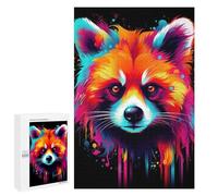 Puzzles pour Adolescents 1000 PCS Neon Red Panda Puzzles pour Adolescents, Jouets À Faire Soi-même, Activités Amusantes À La Maison pour Passer Le Temps, 1000 PCS