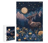 Puzzles pour Adolescents 1000 PCS Night Deer in The Mountains Puzzles pour Adolescents, Jouets Anti-Stress, Décoration Murale, Cadeaux d'anniversaire Et De Noël Uniques 1000 PCS