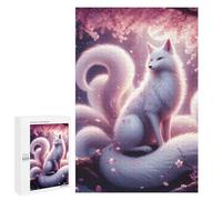 Puzzles pour Adolescents 1000 PCS Ninetail White Kitsune Puzzles pour Adolescents, Jouets Anti-Stress, Décoration Murale, Cadeaux d'anniversaire Et De Noël Uniques 1000 PCS