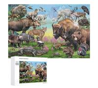 Puzzles pour Adolescents 1000 PCS North American Wildlife Gathering Puzzle Anti-Stress, Jouet Idéal pour Une Décoration Amusante À La Maison, 1000 PCS