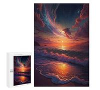 Puzzles pour Adolescents 1000 PCS Ocean Sunset Serenity Puzzles pour Adultes Assemblage De Modèles De Puzzles Défi À Réaliser Soirée Jeux Et Divertissement en Famille 1000 PCS