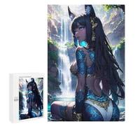 Puzzles pour Adolescents 1000 PCS Oceanblue Fox Anime Girl Jeu De Puzzle Familial Décoration Parfaite Cadeaux Uniques pour Un Anniversaire Et Noël 1000 PCS