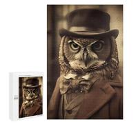 Puzzles pour Adolescents 1000 PCS Owl Vintage Puzzles pour Adolescents, Jouets À Faire Soi-même, Activités Amusantes À La Maison pour Passer Le Temps, 1000 PCS