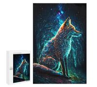 Puzzles pour Adolescents 1000 PCS Paint The Fox in Forest Puzzles pour Adolescents Jeux Relaxants Assemblage De Motifs Cadeaux Uniques d'anniversaire Et De Noël 1000 PCS