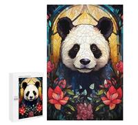 Puzzles pour Adolescents 1000 PCS Panda Bear Stained Glass Puzzles pour Adolescents Jeux Relaxants Assemblage De Motifs Cadeaux Uniques d'anniversaire Et De Noël 1000 PCS