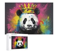 Puzzles pour Adolescents 1000 PCS Panda King Colorful Majesty -1 Puzzle Anti-Stress, Jouet Idéal pour Une Décoration Amusante À La Maison, 1000 PCS