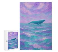 Puzzles pour Adolescents 1000 PCS Pastel Whale Dream - Soft Ocean Fantasy Art Puzzles pour Adultes, Jouets Anti-Stress, Activités Amusantes À Faire À La Maison, 1000 PCS