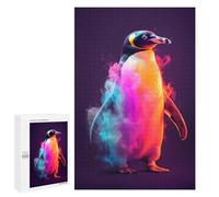 Puzzles pour Adolescents 1000 PCS Penguin Neon Puzzles pour Adultes Jeux Relaxants Décoration Murale Activités Amusantes À La Maison 1000 PCS