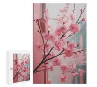 Puzzles pour Adolescents 1000 PCS Pink Cherry Blossoms in Bloom Puzzles, Jeux Amusants, Assemblage De Motifs, Cadeaux Uniques d'anniversaire Et De Noël 1000 PCS
