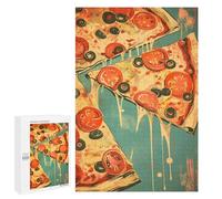 Puzzles pour Adolescents 1000 PCS Pizza Vintage Puzzles pour Adultes - Jeu Manuel Anti-Stress - Cadeaux Uniques pour Anniversaire Et Noël 1000 PCS