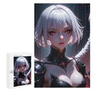 Puzzles pour Adolescents 1000 PCS Puzzle pour Adultes Anime Angel with Red Eyes Puzzle Mural Difficile À Difficile Aide À Exercer Le Cerveau 1000 PCS
