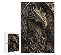 Puzzles pour Adolescents 1000 PCS Puzzle pour Adultes Dragon Gold Decor Puzzle Mural Difficile À Difficile Aide À Exercer Le Cerveau 1000 PCS