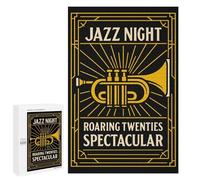 Puzzles pour Adolescents 1000 PCS Puzzle pour Adultes Jazz Night Roaring Twenties Spectacular Poster Puzzle Mural Difficile À Difficile Aide À Exercer Le Cerveau 1000 PCS