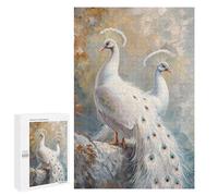 Puzzles pour Adolescents 1000 PCS Puzzle pour Adultes Peacock White Magical Puzzle Mural Difficile À Difficile Aide À Exercer Le Cerveau 1000 PCS