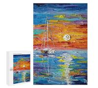 Puzzles pour Adolescents 1000 PCS Puzzle pour Adultes Sea Sunset Puzzle Mural Difficile À Difficile Aide À Exercer Le Cerveau 1000 PCS