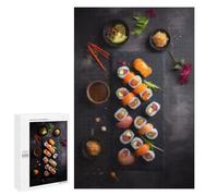 Puzzles pour Adolescents 1000 PCS Puzzle pour Adultes Sushi Set with Wasabi and Ginger Puzzle Mural Difficile À Difficile Aide À Exercer Le Cerveau 1000 PCS