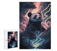 Puzzles pour Adolescents 1000 PCS Puzzle pour Adultes Thundering Panda Storm Puzzle Mural Difficile À Difficile Aide À Exercer Le Cerveau 1000 PCS