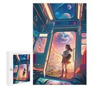 Puzzles pour Adolescents 1000 PCS Puzzle pour Adultes Train to A Fantasy World Puzzle Mural Difficile À Difficile Aide À Exercer Le Cerveau 1000 PCS