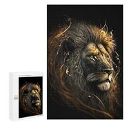Puzzles pour Adolescents 1000 PCS Puzzles Black and Gold Lion Puzzle Jeu Manuel Décoration Murale Idéal comme Cadeau pour Toute La Famille 1000 PCS