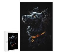 Puzzles pour Adolescents 1000 PCS Puzzles Black & Gold Australian Shepherd Puzzle Jeu Manuel Décoration Murale Idéal comme Cadeau pour Toute La Famille 1000 PCS