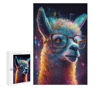 Puzzles pour Adolescents 1000 PCS Puzzles Colorful Llama Glasses Art Print Puzzle Jeu Manuel Décoration Murale Idéal comme Cadeau pour Toute La Famille 1000 PCS