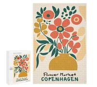 Puzzles pour Adolescents 1000 PCS Puzzles Copenhagen Flower Market Puzzle Jeu Manuel Décoration Murale Idéal comme Cadeau pour Toute La Famille 1000 PCS