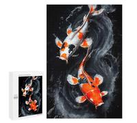 Puzzles pour Adolescents 1000 PCS Puzzles Dance of The Koi Puzzle Jeu Manuel Décoration Murale Idéal comme Cadeau pour Toute La Famille 1000 PCS