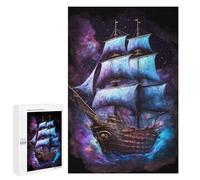 Puzzles pour Adolescents 1000 PCS Puzzles Fantasy Pirate Ship Art Print Puzzle Jeu Manuel Décoration Murale Idéal comme Cadeau pour Toute La Famille 1000 PCS