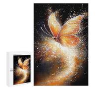Puzzles pour Adolescents 1000 PCS Puzzles Golden Butterfly with Sparkling Trail Puzzle Jeu Manuel Décoration Murale Idéal comme Cadeau pour Toute La Famille 1000 PCS