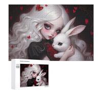 Puzzles pour Adolescents 1000 PCS Puzzles pour Adultes Alice and The White Rabbit Jeu De Réflexion Amusant Et Humoristique pour Stimuler Le Cerveau 1000 PCS