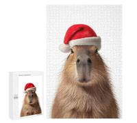 Puzzles pour Adolescents 1000 PCS Puzzles pour Adultes Capybara Christmas Portrait Jeux De Société en Famille Offre Cadeau d'anniversaire pour Toute La Famille 1000 PCS