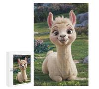 Puzzles pour Adolescents 1000 PCS Puzzles pour Adultes Cute Smiling Llama Jeu De Réflexion Amusant Et Humoristique pour Stimuler Le Cerveau 1000 PCS