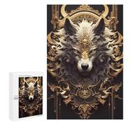 Puzzles pour Adolescents 1000 PCS Puzzles pour Adultes Golden White King Wolf Jeu De Réflexion Amusant Et Humoristique pour Stimuler Le Cerveau 1000 PCS