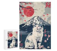 Puzzles pour Adolescents 1000 PCS Puzzles pour Adultes Japanese Nature Kawaii Cat Jeu De Réflexion Amusant Et Humoristique pour Stimuler Le Cerveau 1000 PCS
