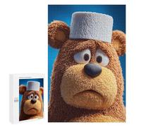 Puzzles pour Adolescents 1000 PCS Puzzles pour Adultes Sad Cartoon Bear with White Hat Jeu De Réflexion Amusant Et Humoristique pour Stimuler Le Cerveau 1000 PCS