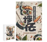 Puzzles pour Adolescents 1000 PCS Puzzles pour Adultes Sushi and Go Japanese Vintage Jeux De Société en Famille Offre Cadeau d'anniversaire pour Toute La Famille 1000 PCS