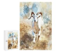 Puzzles pour Adolescents 1000 PCS Puzzles pour Adultes White Mountain Goat Running Jeux De Société en Famille Offre Cadeau d'anniversaire pour Toute La Famille 1000 PCS