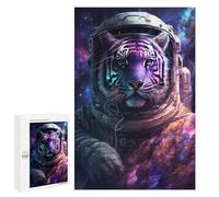 Puzzles pour Adolescents 1000 PCS Puzzles Tiger Astronaut Space Art Print-6 Puzzle Jeu Manuel Décoration Murale Idéal comme Cadeau pour Toute La Famille 1000 PCS