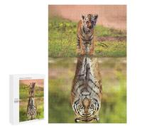 Puzzles pour Adolescents 1000 PCS Puzzles Tiger Mindset Reflection Puzzle Jeu Manuel Décoration Murale Idéal comme Cadeau pour Toute La Famille 1000 PCS