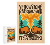 Puzzles pour Adolescents 1000 PCS Puzzles Yellowstone National Park Gasser Illustration Puzzle Jeu Manuel Décoration Murale Idéal comme Cadeau pour Toute La Famille 1000 PCS