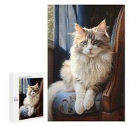 Puzzles pour Adolescents 1000 PCS Ragdoll Cat Portrait Casse-tête pour Adultes, Jeu De Réflexion Difficile, Original, Cadeau d'anniversaire 1000 PCS