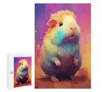 Puzzles pour Adolescents 1000 PCS Rainbow Guinea Pig Artwork Puzzles pour Adultes Jouets Anti-Stress pour S'amuser en Famille Interaction Parent-Enfant 1000 PCS