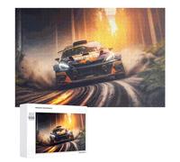 Puzzles pour Adolescents 1000 PCS Rally Car Speeding Through Forest -1 Puzzles pour Adultes Jeux Relaxants Découpe De Précision Jeu Stimulant Cadeaux 1000 PCS