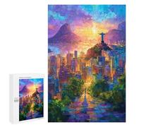 Puzzles pour Adolescents 1000 PCS Rio De Janeiro Sunset Puzzles pour Adolescents Améliorent La Mémoire Difficiles À Compléter Jeux Stimulants 1000 PCS