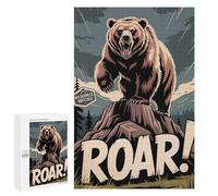 Puzzles pour Adolescents 1000 PCS Roaring Bear Wilderness Watcher Puzzles pour Adultes Jeux Familiaux pour S'amuser en Famille Offrez des Cadeaux pour Toute La Famille 1000 PCS